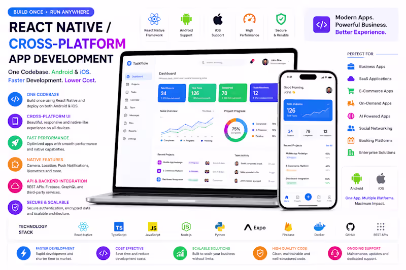 Cover image for React Native / Cross-Platform App Development