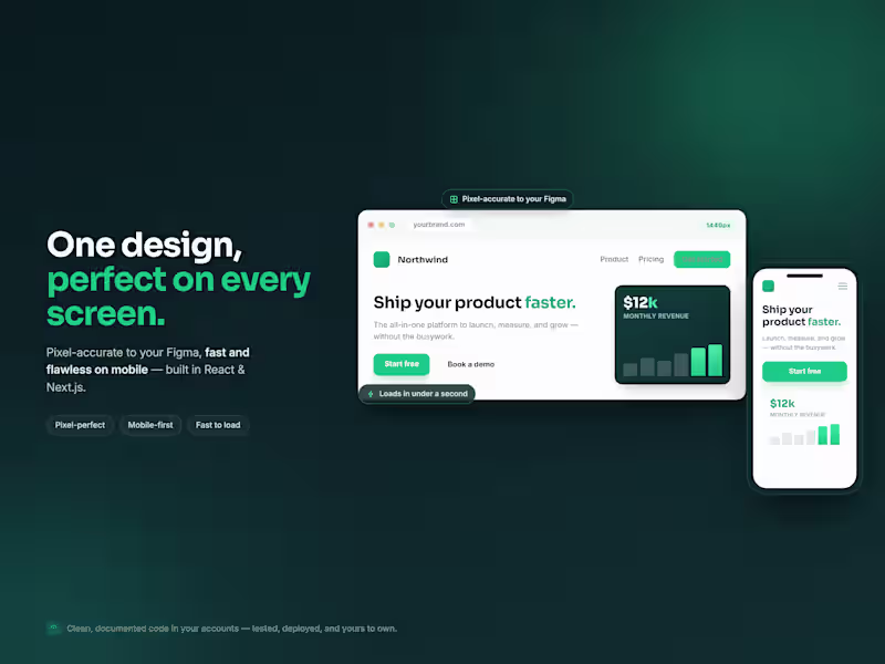 Cover image for Expert Frontend Dev- I turn your Figma into a fast, responsive