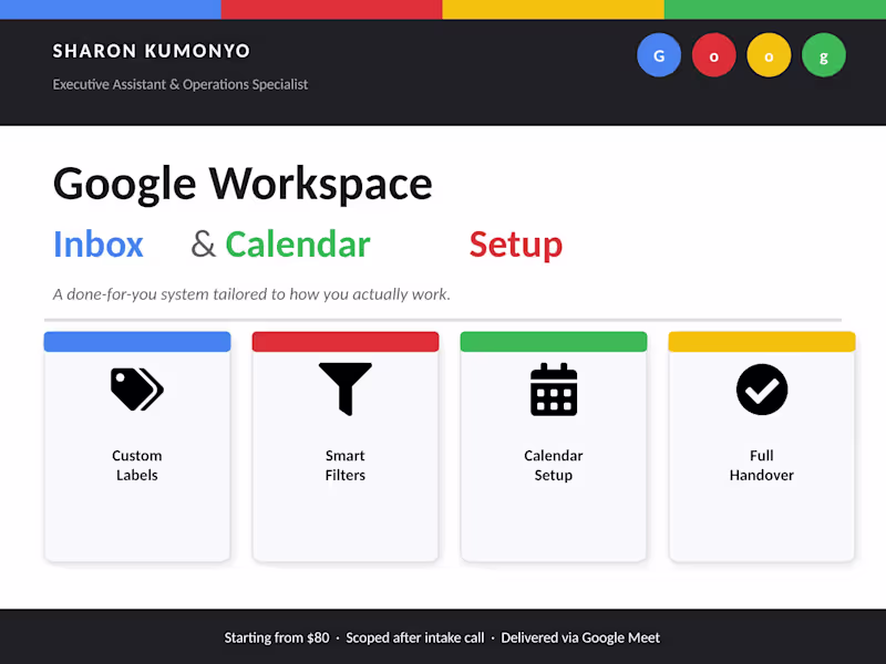 Cover image for Google Workspace Inbox & Calendar Setup