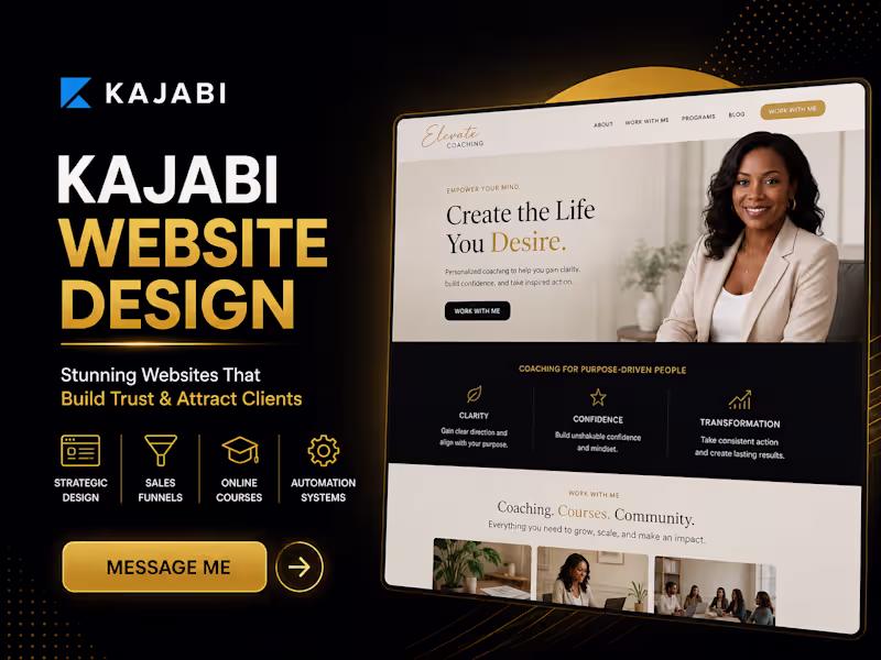 Cover image for Kajabi Website Design That Turns Visitors Into Paying Clients