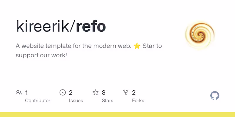 Cover image for A website template for the modern web. ⭐️ Star to support our w…