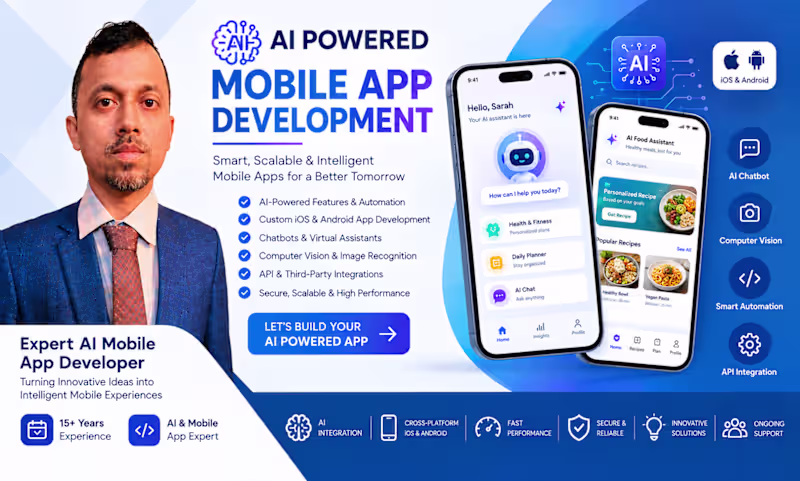 Cover image for AI powered mobile app development 