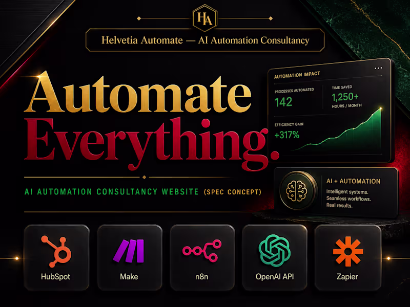 Cover image for Helvetia Automate — AI Automation Consultancy