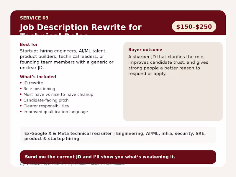 Cover image for Job Description Rewrite for Technical Roles