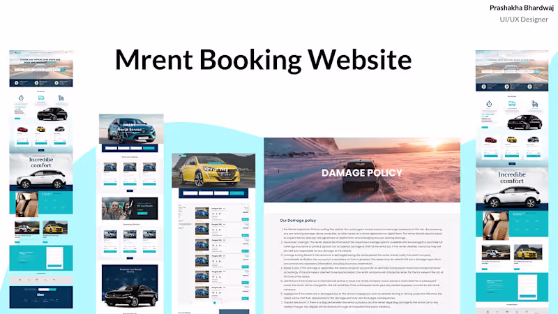Cover image for Mrent Booking Website UI :: Behance