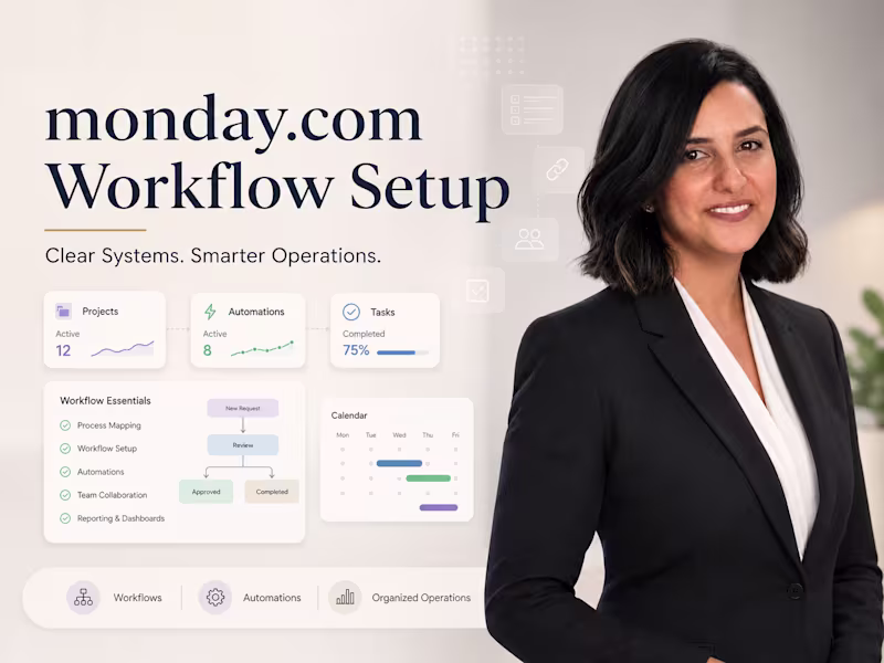 Cover image for monday.com Workflow Setup & Optimization