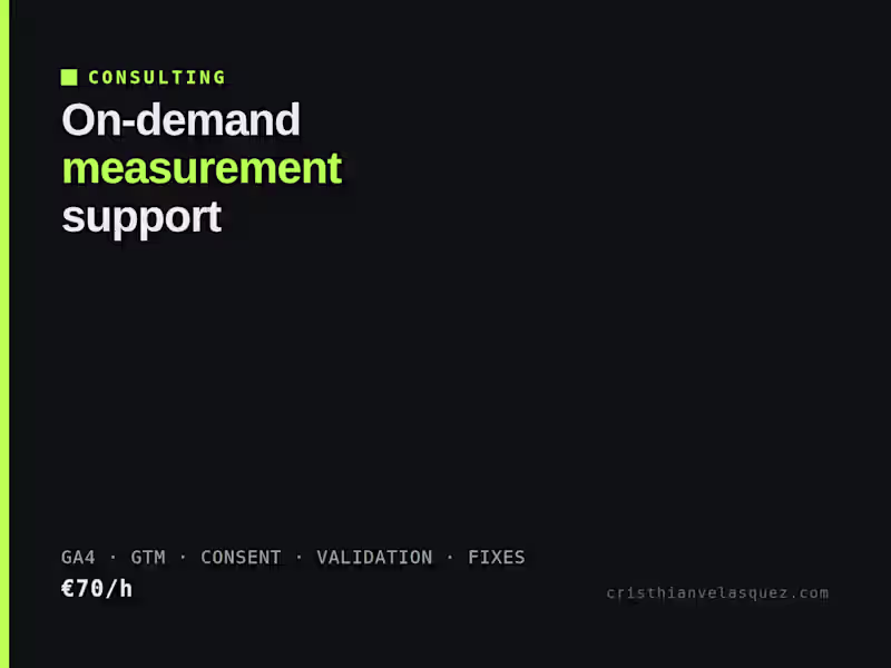 Cover image for Measurement consulting & support (hourly)