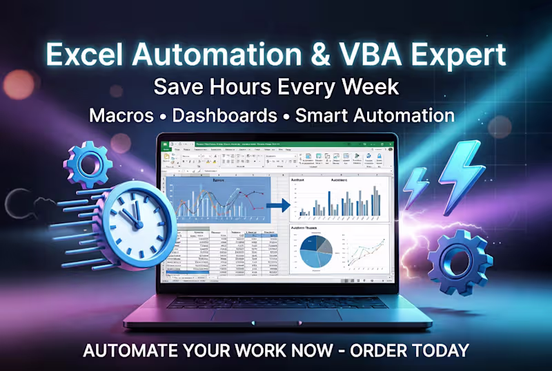Cover image for Professional Spreadsheet Builder & Data Analyst 