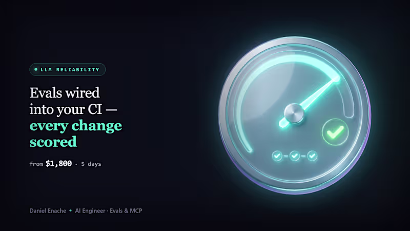 Cover image for AI Agent Reliability Audit — Evals Wired Into Your CI