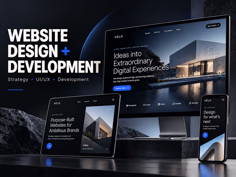 Cover image for high-end modern corporate website design and development