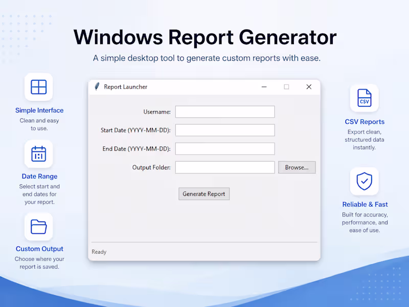 Cover image for Built a standalone Windows report