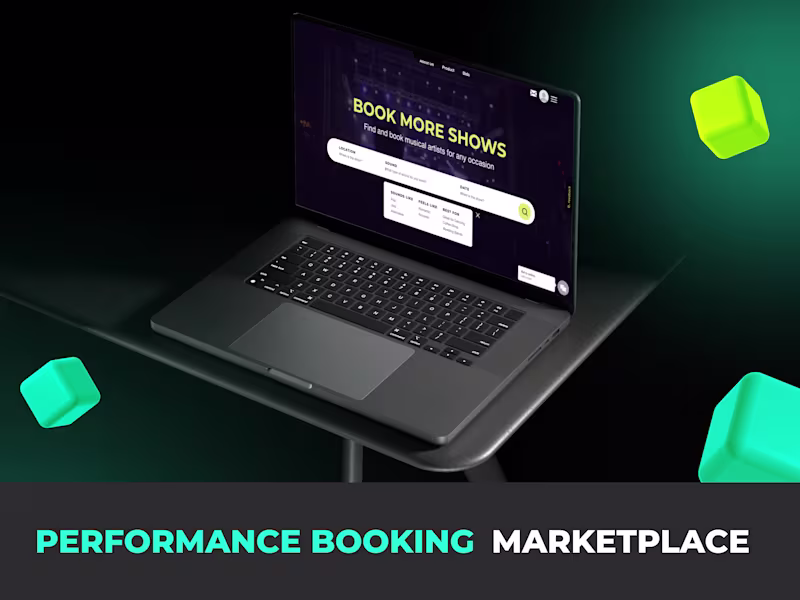 Cover image for Music Marketplace for artists and venues to book performances