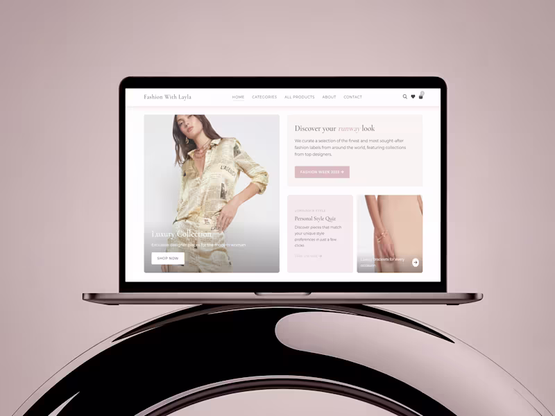 Cover image for Fashion with Layla - E-commerce Website Design