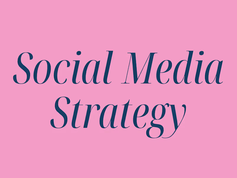 Cover image for Social Media Strategy Session