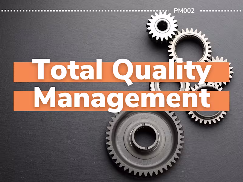 Cover image for Total Quality Management