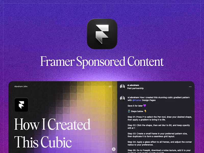 Cover image for Framer Sponsored Instagram Post