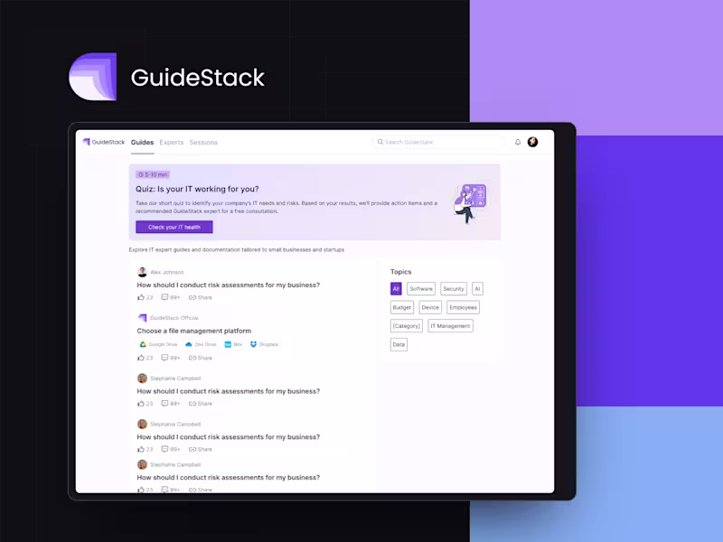 Cover image for GuideStack - IT Marketplace Product and Brand Launch