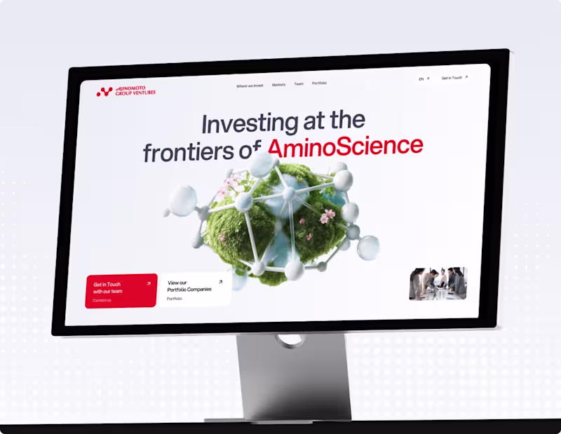 Cover image for Ajinomoto Group Ventures Web Design