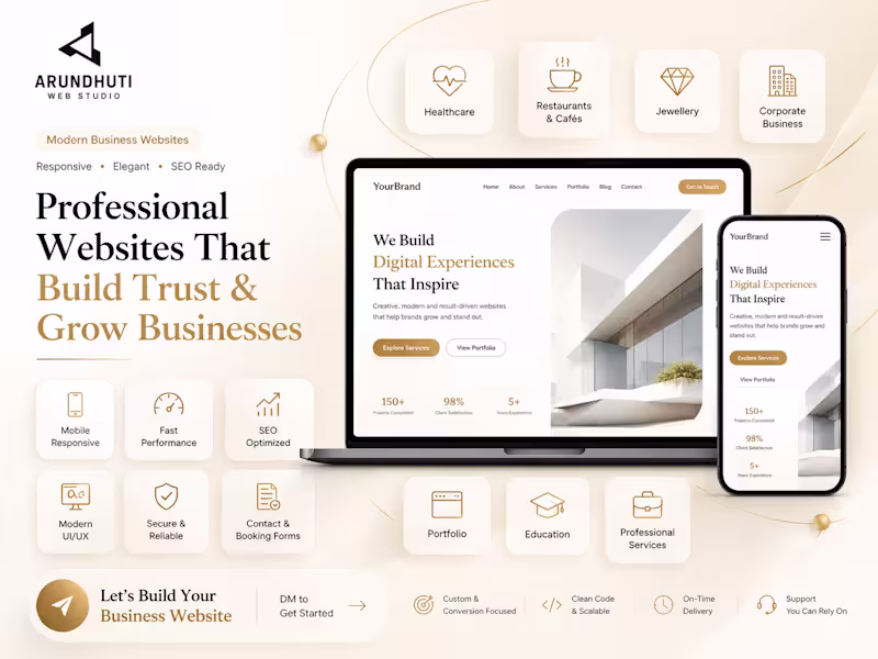 Cover image for Custom Responsive Business Website