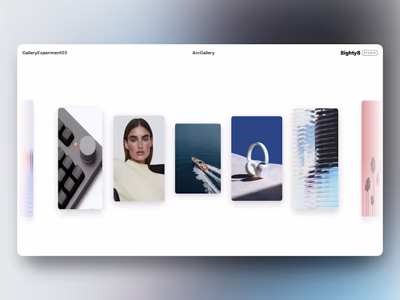 Cover image for Curved Rotating Scroll Gallery — Framer Component