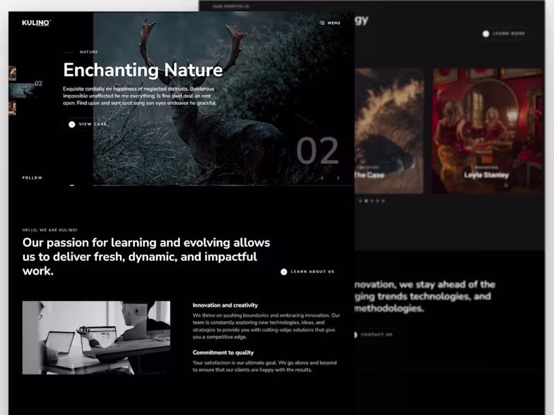 Cover image for Kulino - Creative Portfolio Website