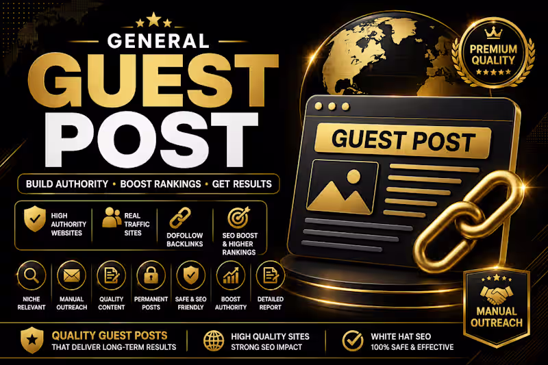 Cover image for I will publish General guest posts on high DA websites
