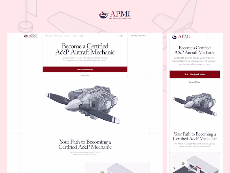 Cover image for A&P Mechanic Institute Website Development