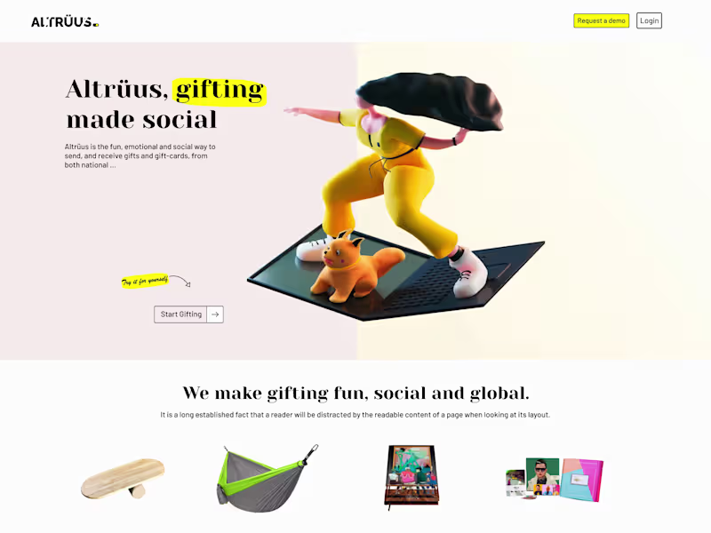 Cover image for Website for Altrüus Gifting Platform