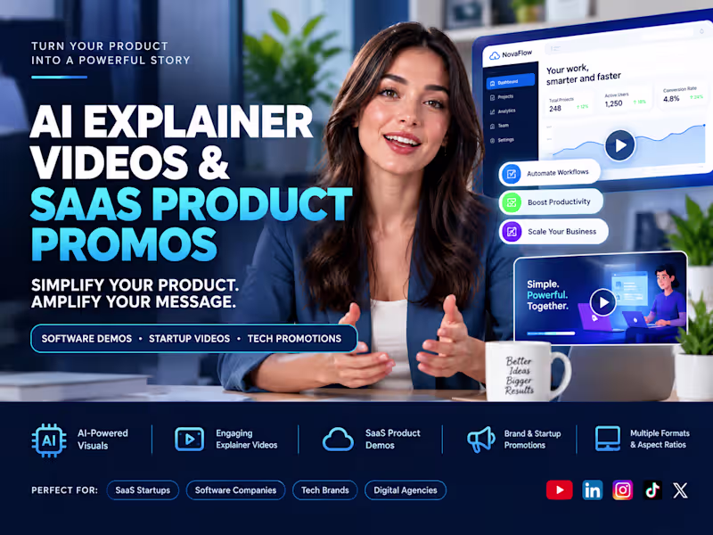 Cover image for AI Explainer Videos & SaaS Product Promos