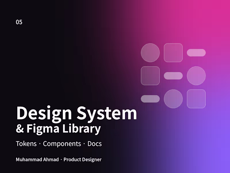 Cover image for Design System & Figma Component Library with Tokens