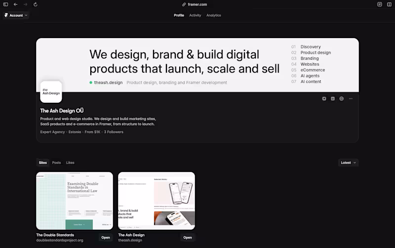 Cover image for Framer Website by a Certified Framer Expert