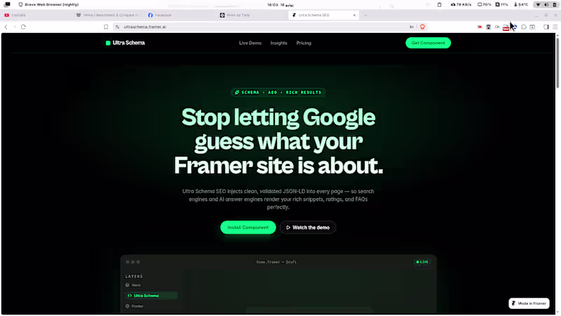 Cover image for Ultraschema website for my @Framer