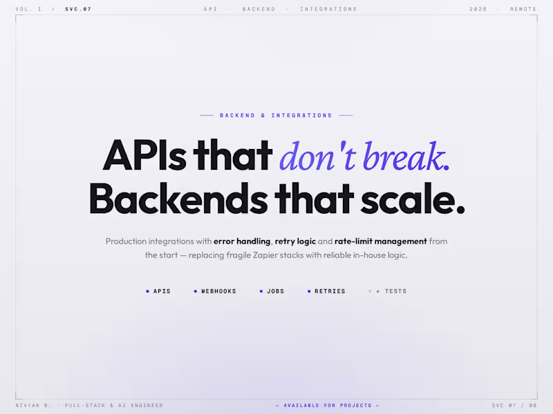 Cover image for API Integration and Backend Development