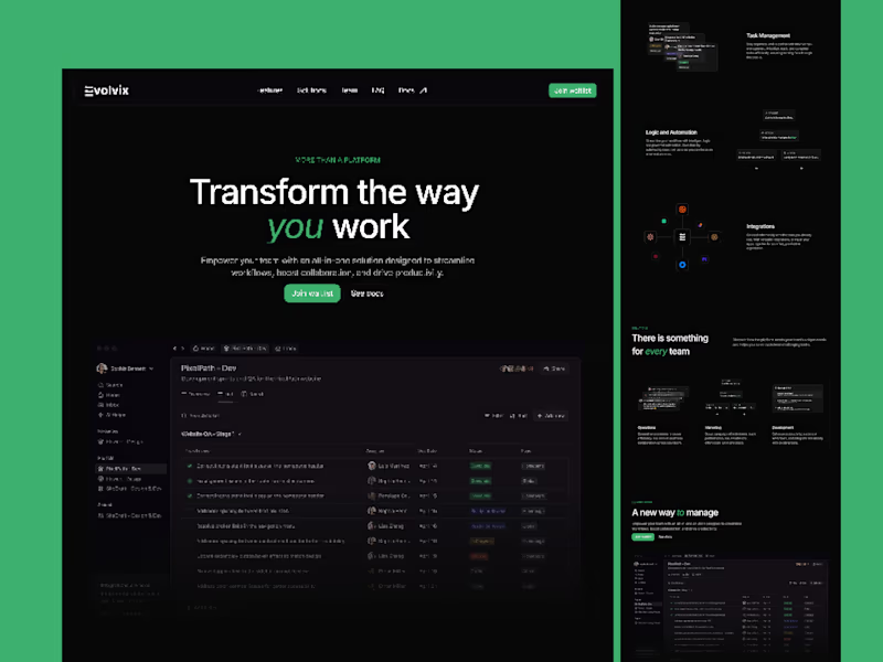 Cover image for Evolvix Saas Framer landing Page