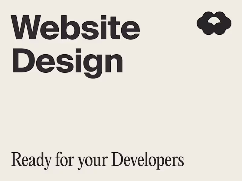 Cover image for Website Design – Ready for your Developers
