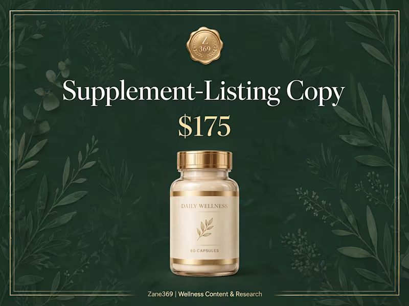 Cover image for Supplement listing copy that sells inside the compliance lines