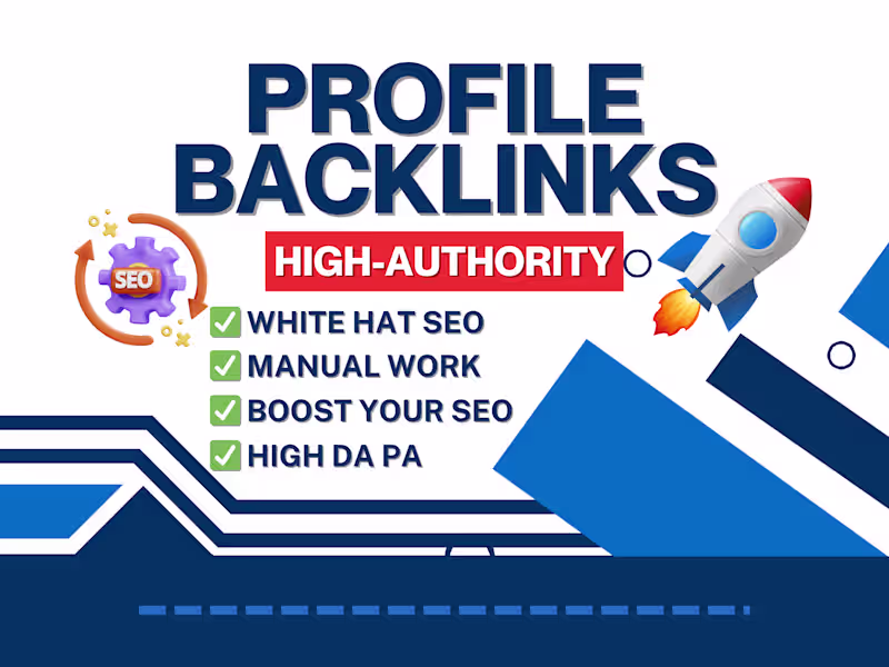 Cover image for Create SEO High Authority do follow DA 90 profile backlinks