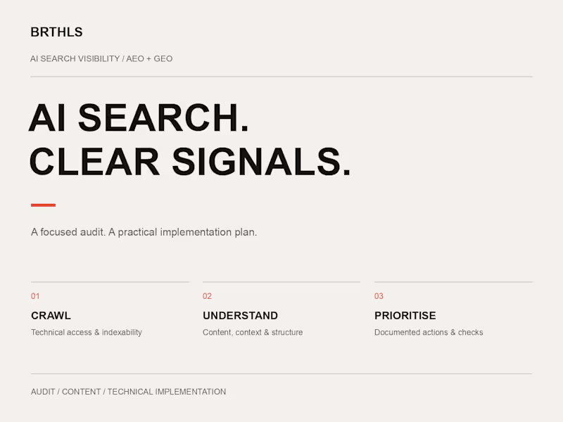 Cover image for AI Search Visibility Audit & AEO/GEO Implementation