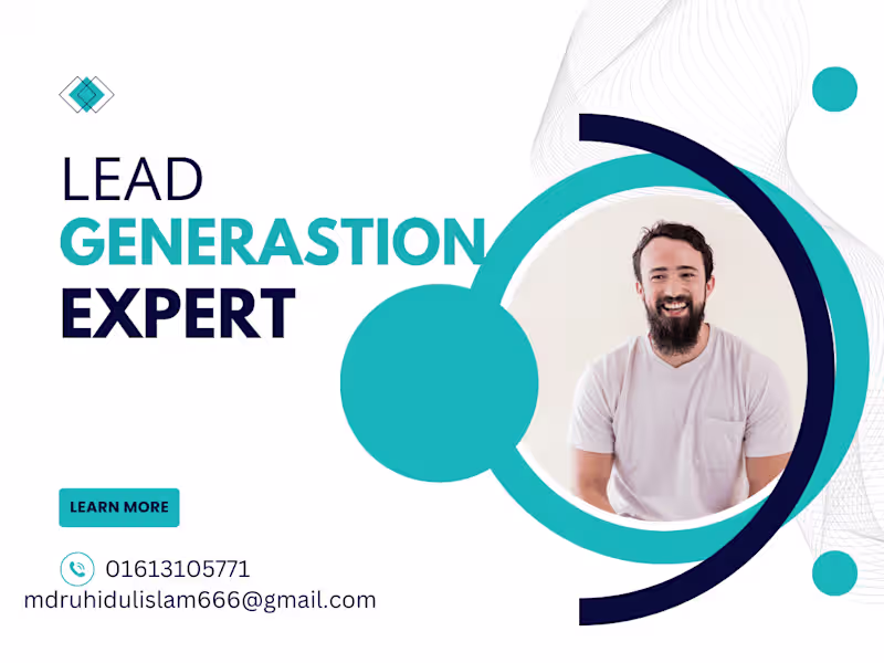 Cover image for I will a Profassional Lead Generation Expert