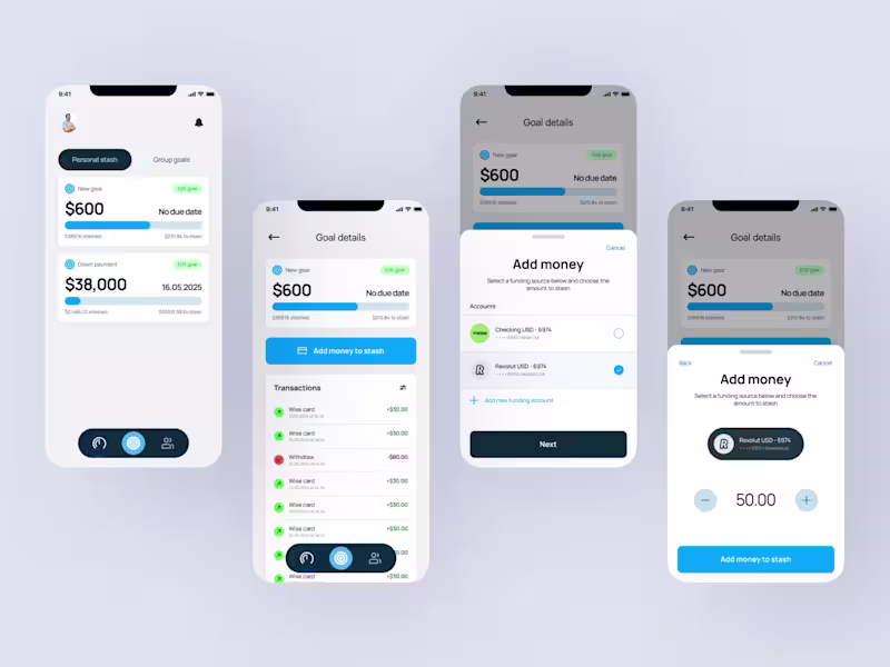 Cover image for Financial goals and money saving app