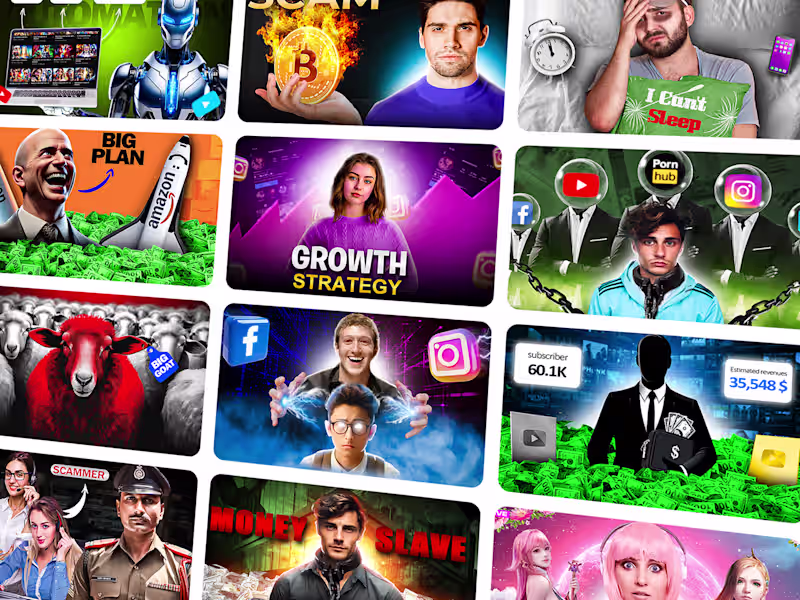 Cover image for I will create engaging thumbnails for youtube or instagram 