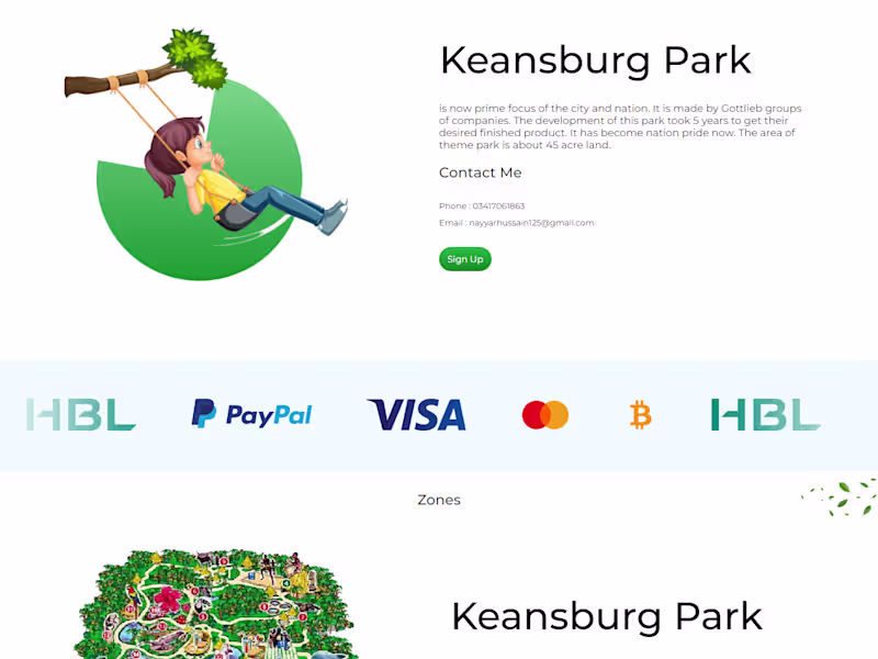 Cover image for Booking Ticket KeansBurg Park