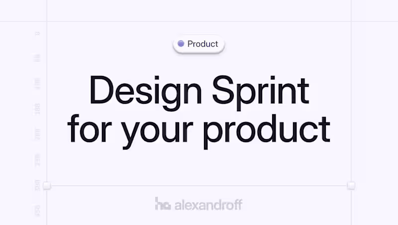 Cover image for Design sprint