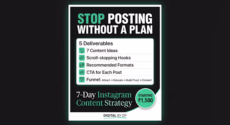 Cover image for 7-Day Instagram Content Strategy