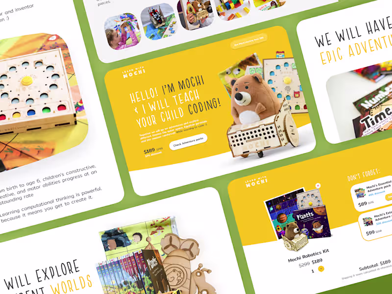 Cover image for Mochi Landing Page Design