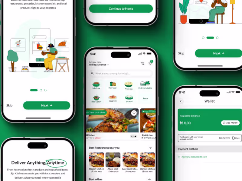 Cover image for 9jaKitchen Food Delivery –  Platform Figma Mobile App UI Design