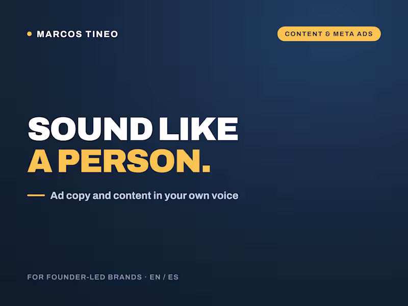 Cover image for Content and Meta Ads Copy for Founder-Led Brands