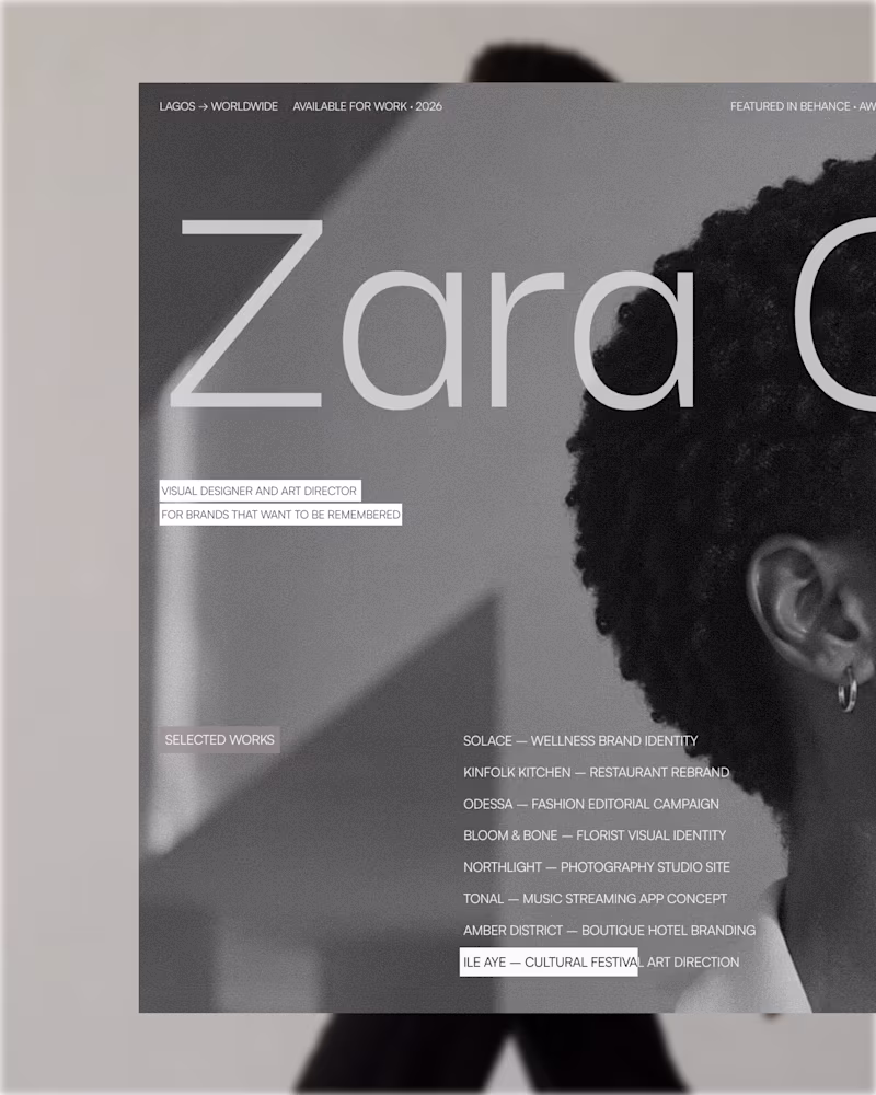 Cover image for Hero section exploration for "Zara"