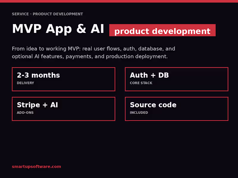 Cover image for MVP App & AI Product Development