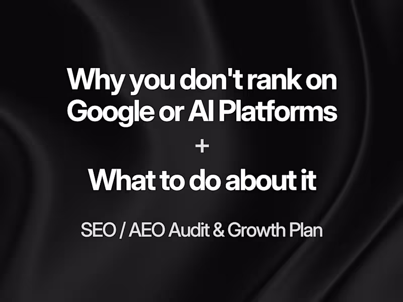 Cover image for SEO / AEO Audit & Growth Plan